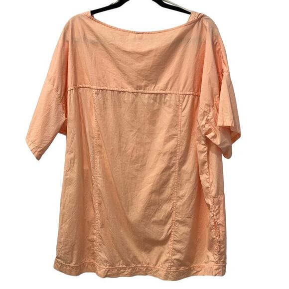 Free People Lightweight Tunic Top Short Sleeve Oversized Cotton Shirt Small - Picture 3 of 8